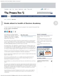 Grads Attest to Health of Doctors Academy | Education | Fresnobee.Com