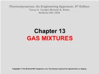 Ideal-Gas Mixtures and Real-Gas Mixtures