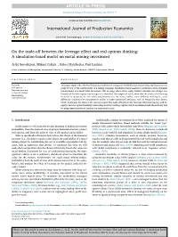 On the Trade-Off Between the Leverage Effect and Real Options Thinking: a Simulation-Based Model on Metal Mining Investment