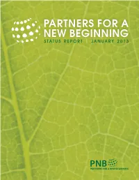 Partners for a New Beginning Status Report | January 2013 Table of Contents
