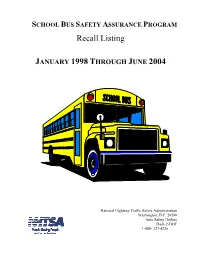 School Bus Safety Assurance Program