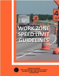 Work Zone Speed Limits