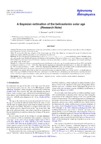 A Bayesian Estimation of the Helioseismic Solar Age (Research Note)