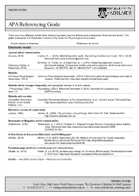 APA Referencing Guide