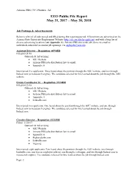 EEO Public File Report May 31, 2017 – May 30, 2018