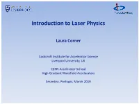 Introduction to Laser Physics