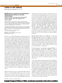 Letter to the Editors 85 View Metadata, Citation and Similar Papers at Core.Ac.Uk Brought to You by CORE
