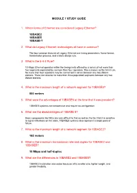 Module 7 Study Guide