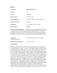RHEOLA Ref Number PGW (Gm) 53 (NEP) OS Map 170 Grid Ref SN 838