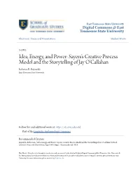 Sayers's Creative Process Model and the Storytelling of Jay O'callahan