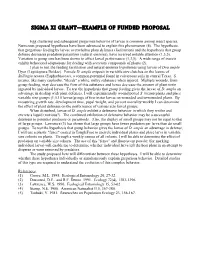 Sigma Xi Grant—Example of Funded Proposal