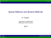 Sparse Matrices and Iterative Methods