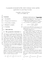 A Geometric Invariant for the Study of Planar Curves and Its Application To
