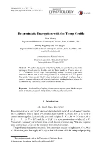 Deterministic Encryption with the Thorp Shuffle