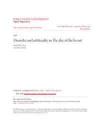 Disorder and Artificiality in the Day of the Locust