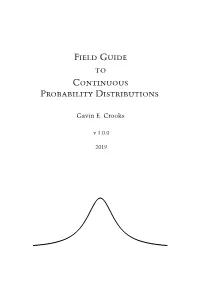 Field Guide to Continuous Probability Distributions