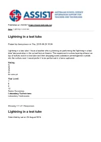 Lightning in a Test Tube