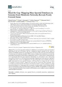 Mapping Mass Spectral Databases in Genome-Scale Metabolic Networks Reveals Poorly Covered Areas