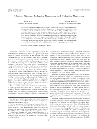 Relations Between Inductive Reasoning and Deductive Reasoning