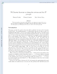 Well Known Theorems on Triangular Systems and the D5 Principle