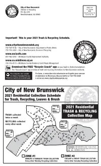 2021 Trash and Recycling Collection
