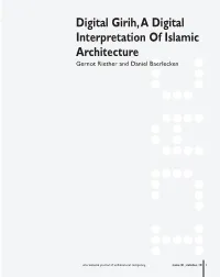 Digital Girih,A Digital Interpretation of Islamic Architecture Gernot Riether and Daniel Baerlecken