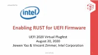 Enabling RUST for UEFI Firmware