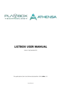 Listbox User Manual
