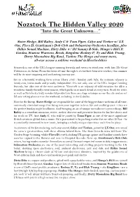 Nozstock the Hidden Valley 2020 “Into the Great Unknown…”