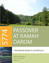 Passover at Ramah Darom Program Book