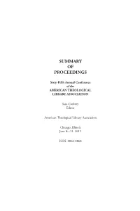 Summary of Proceedings