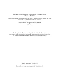 Alternative Control Methods for Verticillium Wilt: a Literature Review Morgan A