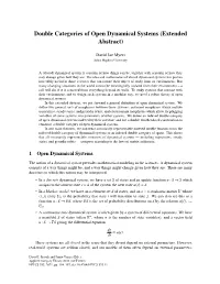 Double Categories of Open Dynamical Systems (Extended Abstract)