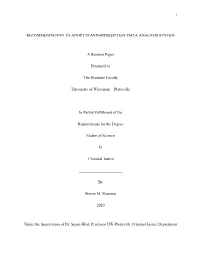 Recommendation to Adopt Standardized Test Data Analysis System ______
