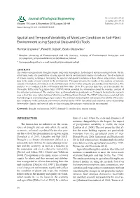 Spatial and Temporal Variability of Moisture Condition in Soil-Plant Environment Using Spectral Data and Gis Tools
