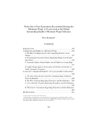 Three out of Four Economists Recommend Raising the Minimum Wage! a Closer Look at the Debate Surrounding Seattle’S Minimum Wage Ordinance
