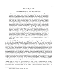 1 Understanding Aristotle Lonergan Institute for the “Good Under