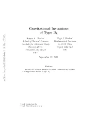 Arxiv:Hep-Th/0310084V1 8 Oct 2003 Gravitational Instantons of Type Dk
