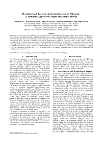 Morphological Tagging and Lemmatization of Albanian: a Manually Annotated Corpus and Neural Models