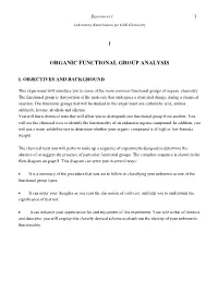 Organic Functional Group Analysis