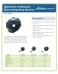 Spectralon Collimated Beam Integrating Spheres