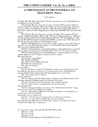 Chronology of Pro Football on TV, Part 4