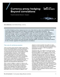 Currency Proxy Hedging: Beyond Correlations