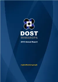 DOST-MIMAROPA 2010 Annual Report