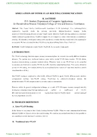 Simulation of Inter-Vlan Routing Communication