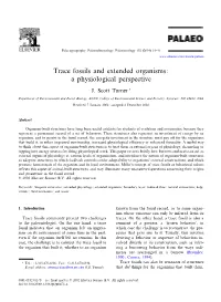 Trace Fossils and Extended Organisms: a Physiological Perspective