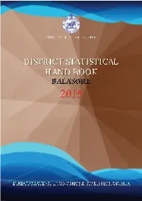District Statistical Handbook Balasore 2015