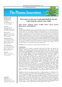 First Report on the Use of Gastropod Shells by Hermit Crabs from The