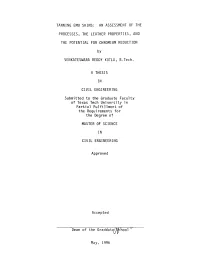 TANNING EMU SKINS: an ASSESSMENT of the PROCESSES, the LEATHER PROPERTIES, and the POTENTIAL for CHROMIUM REDUCTION by VENKATESW