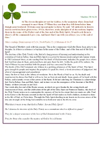Trinity Sunday